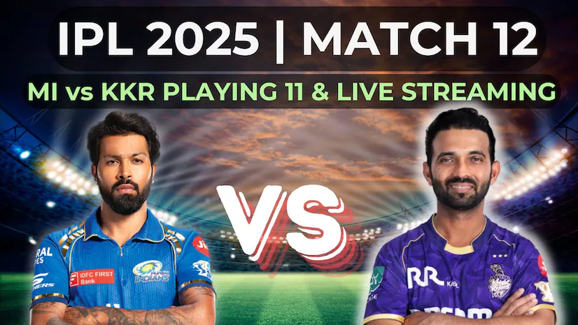 MI vs KKR IPL 2025 Match 12: Mumbai Indians Dominate with an 8-Wicket Victory