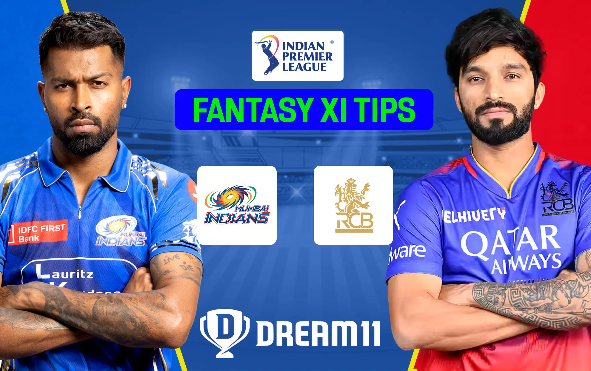 RCB vs MI – IPL 2025 Match 21 Prediction (07-04-2025) | Pitch Report, Playing 11, Fantasy Tips & More